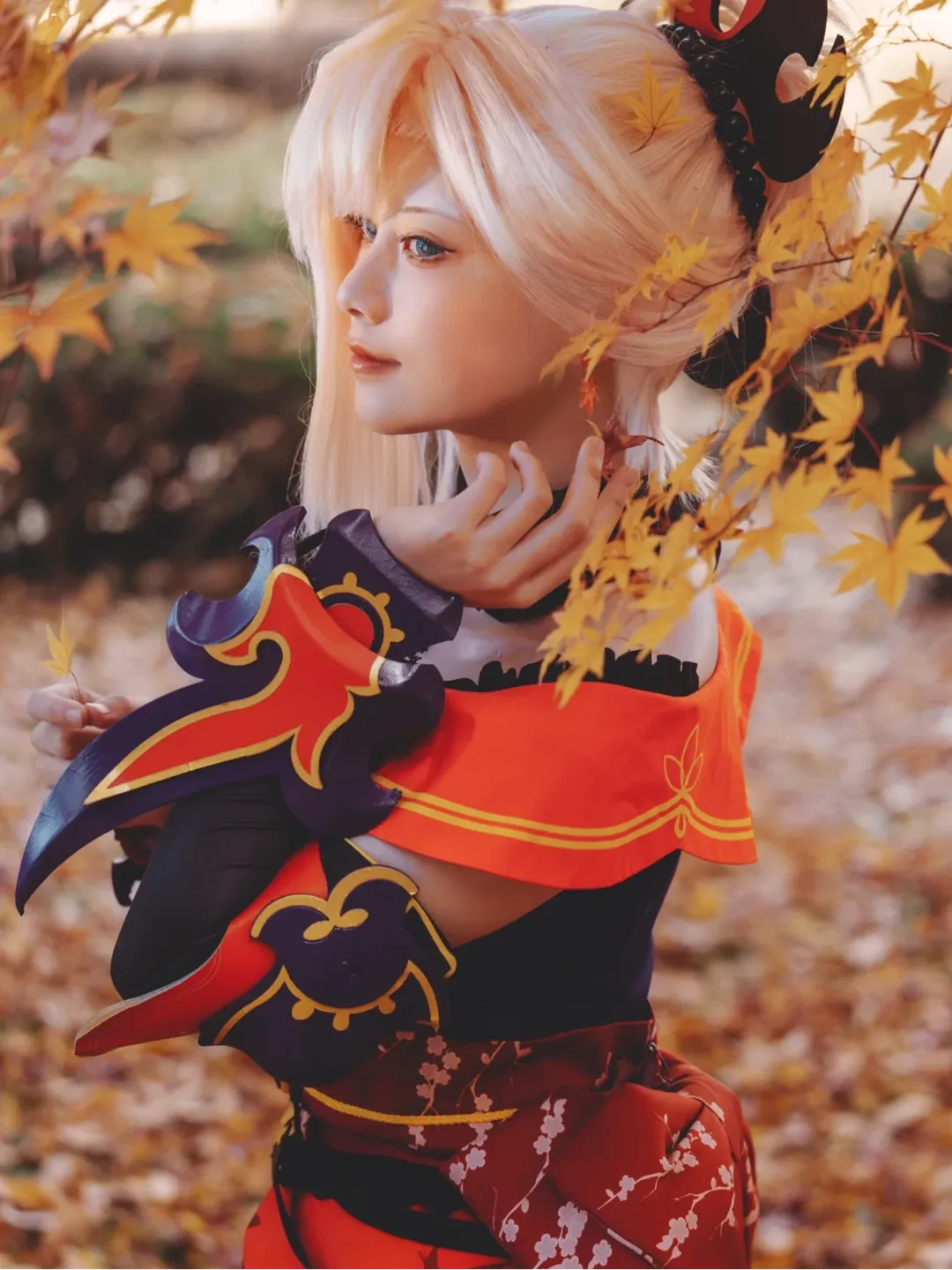 fgo, 宫本武藏cos, 秋季外景, 修图经验, 细节刻画