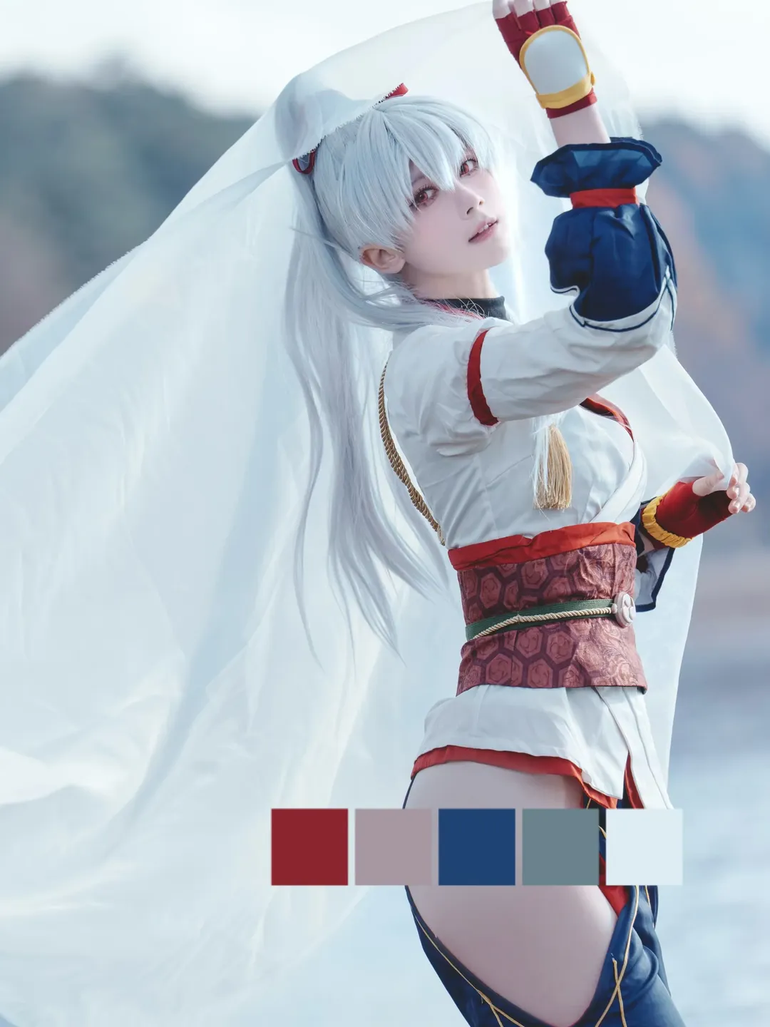 cosplay, FGO, 外景摄影, 巴御前cos, 白纱元素 - 第1张