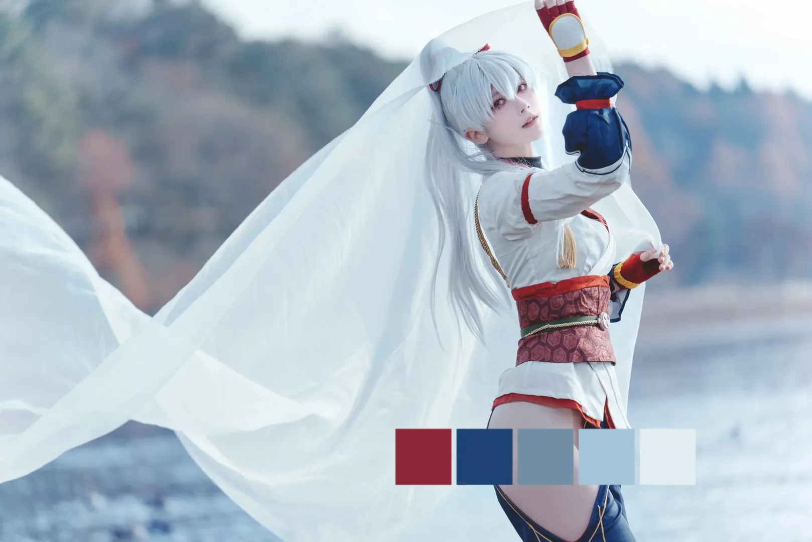 cosplay, FGO, 外景摄影, 巴御前cos, 白纱元素 - 第4张