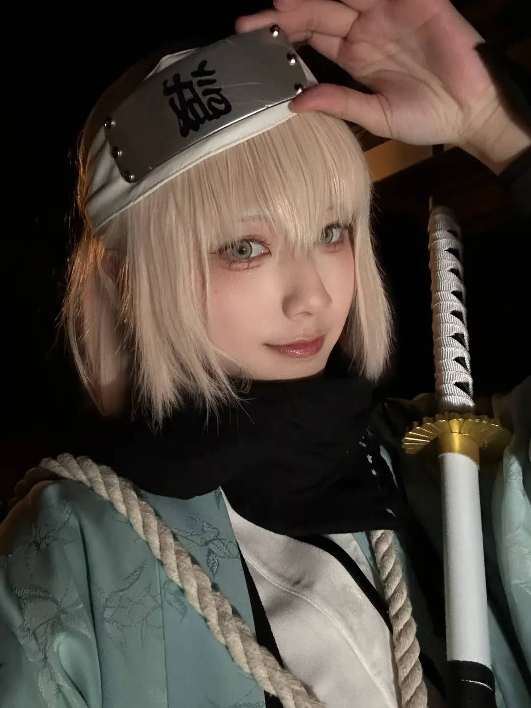Fate/Grand Order, 冲田总司cos, 和风cosplay, 武士刀, 雪地写真