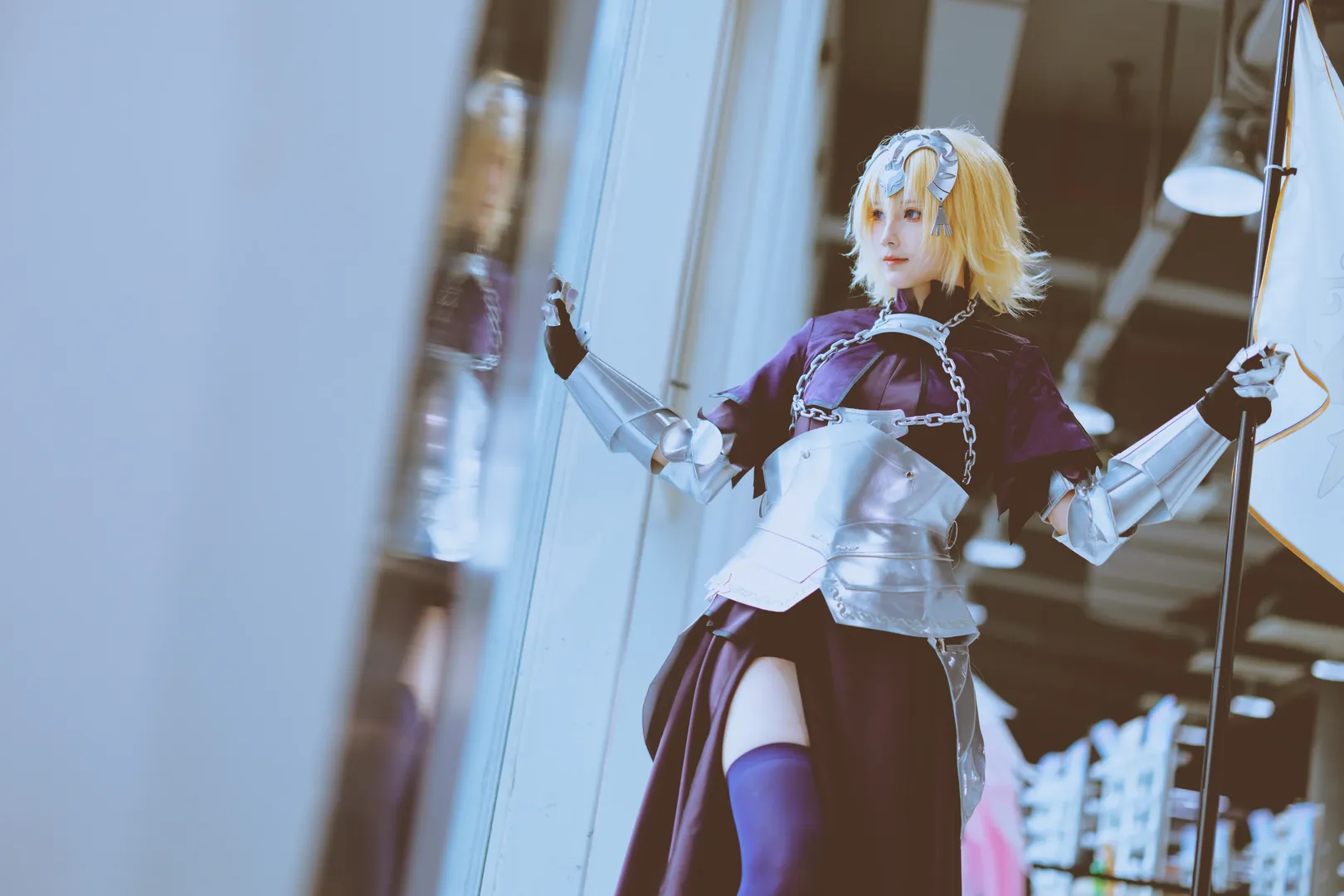 イベント撮影, Fate/Grand Order, オーバーニーソックス, ジャンヌ・ダルク コスプレ, ジャンヌ・ダルク - 9枚目
