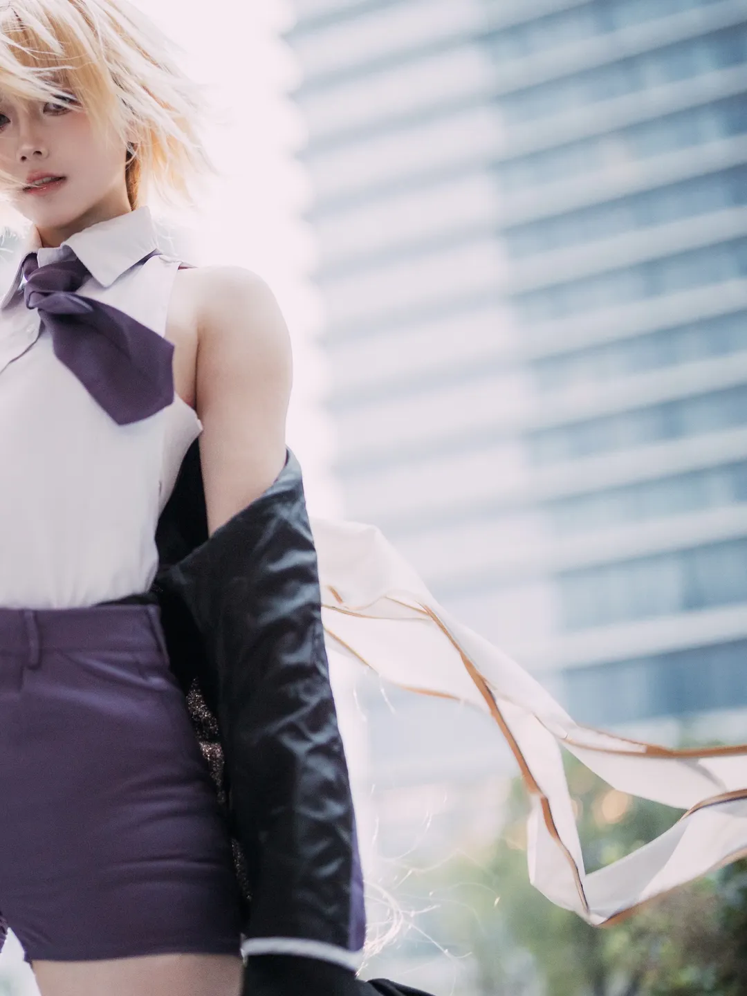 角色扮演, 户外摄影, Fate/Grand Order, 过膝丝袜, 白贞德cos - 第3张