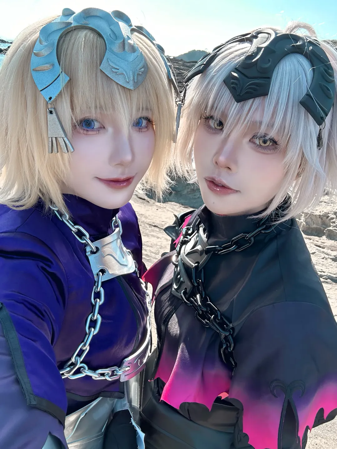 FGO, 海边外景, 黑丝cos, 黑贞cos, 贞德cos