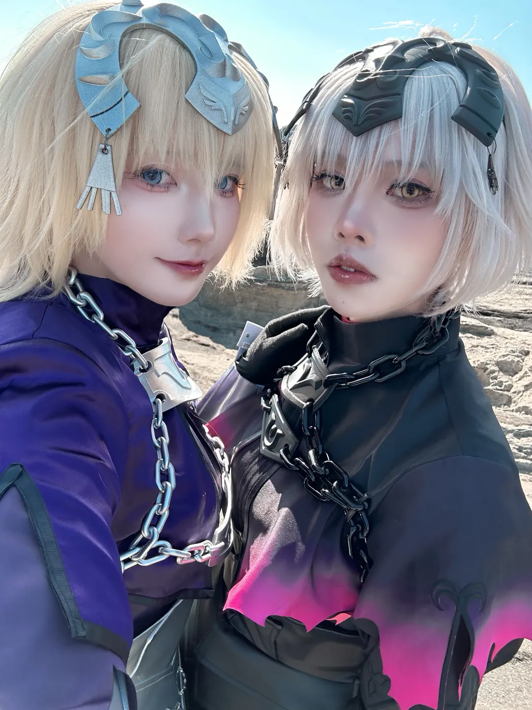 FGO, 海边外景, 黑丝cos, 黑贞cos, 贞德cos - 第2张