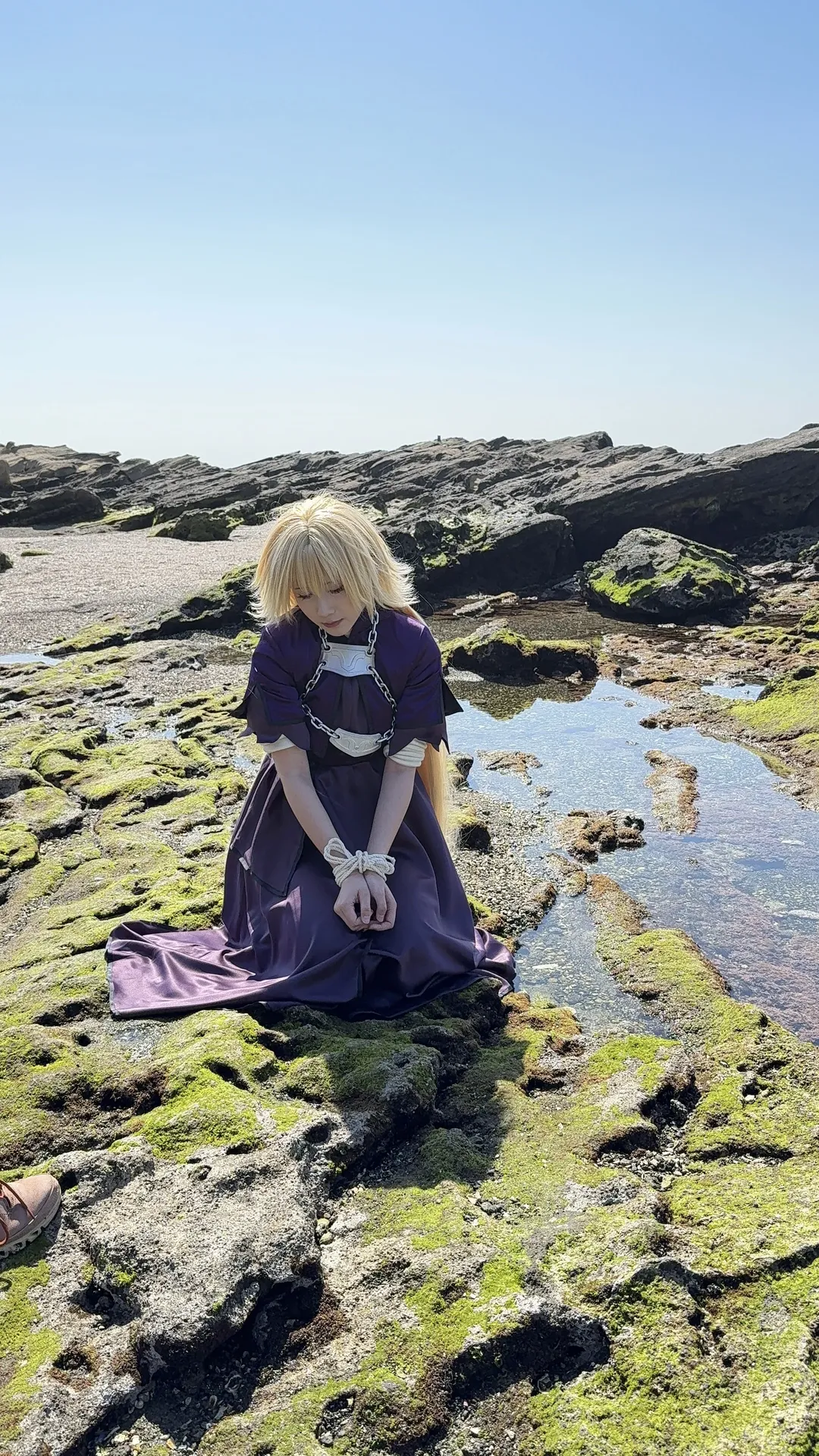 FGO, 海边外景, 黑丝cos, 黑贞cos, 贞德cos - 第4张
