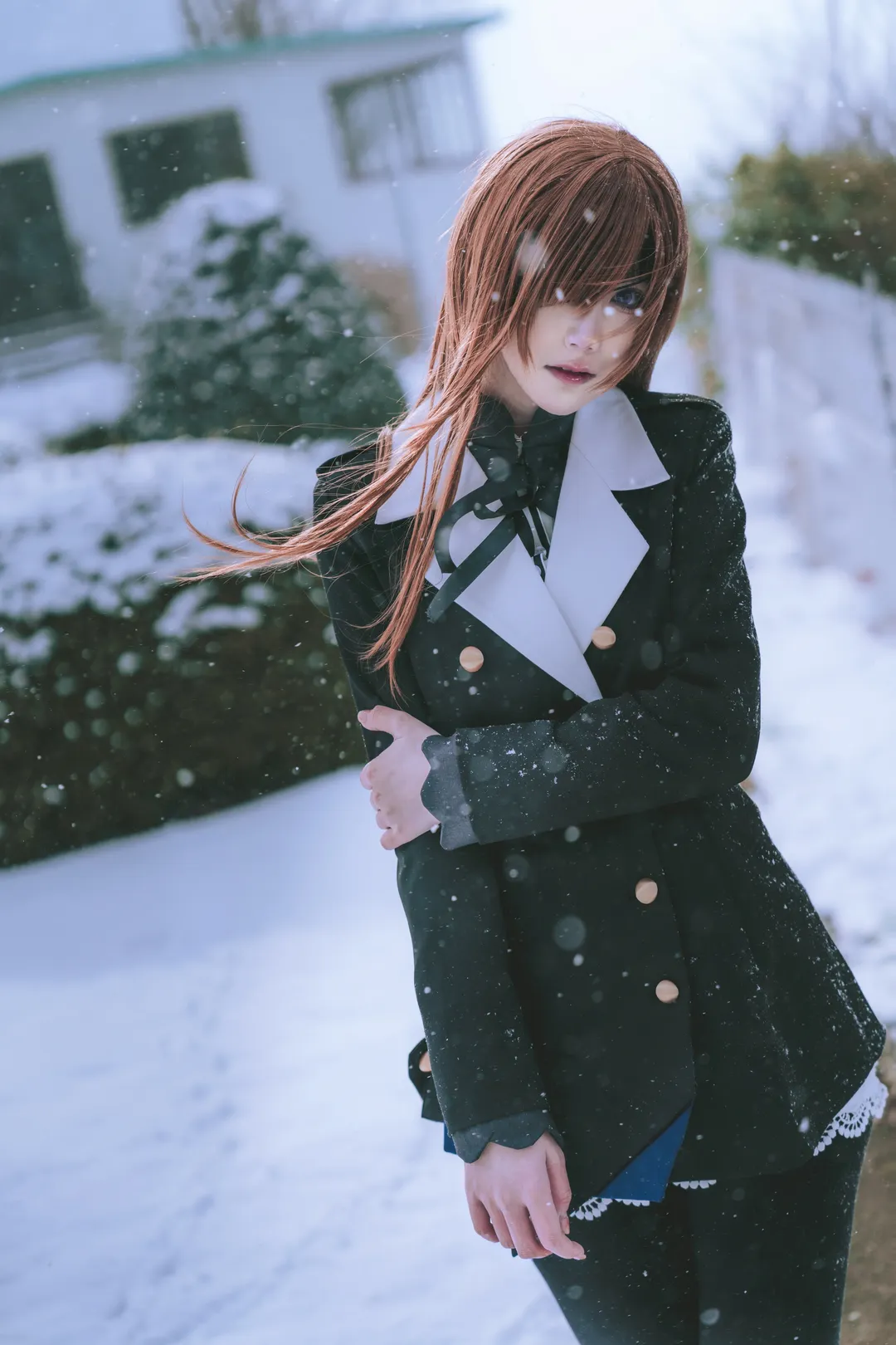 Fate/Grand Order, 氛围感cos, 雪景cos, 奥菲莉亚·法姆索罗涅cos, 墓地摄影 - 第5张