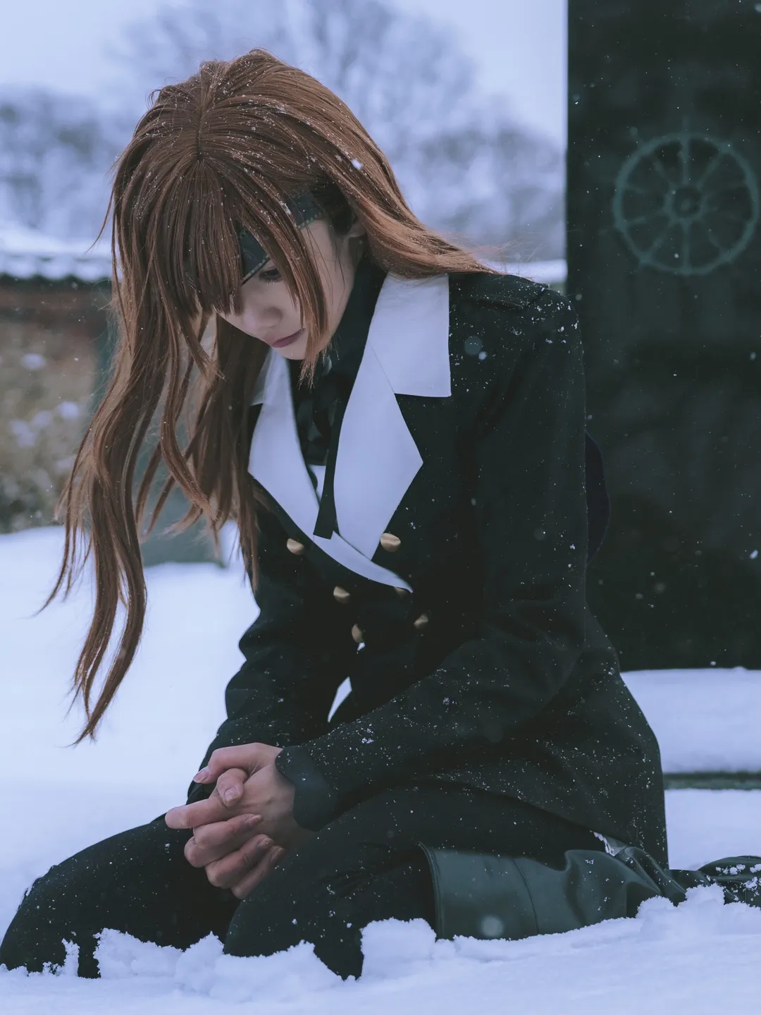 Fate/Grand Order, 雪景cosplay, FGOcos, 奥菲莉亚·法姆索罗涅cos, 冬装摄影 - 第1张
