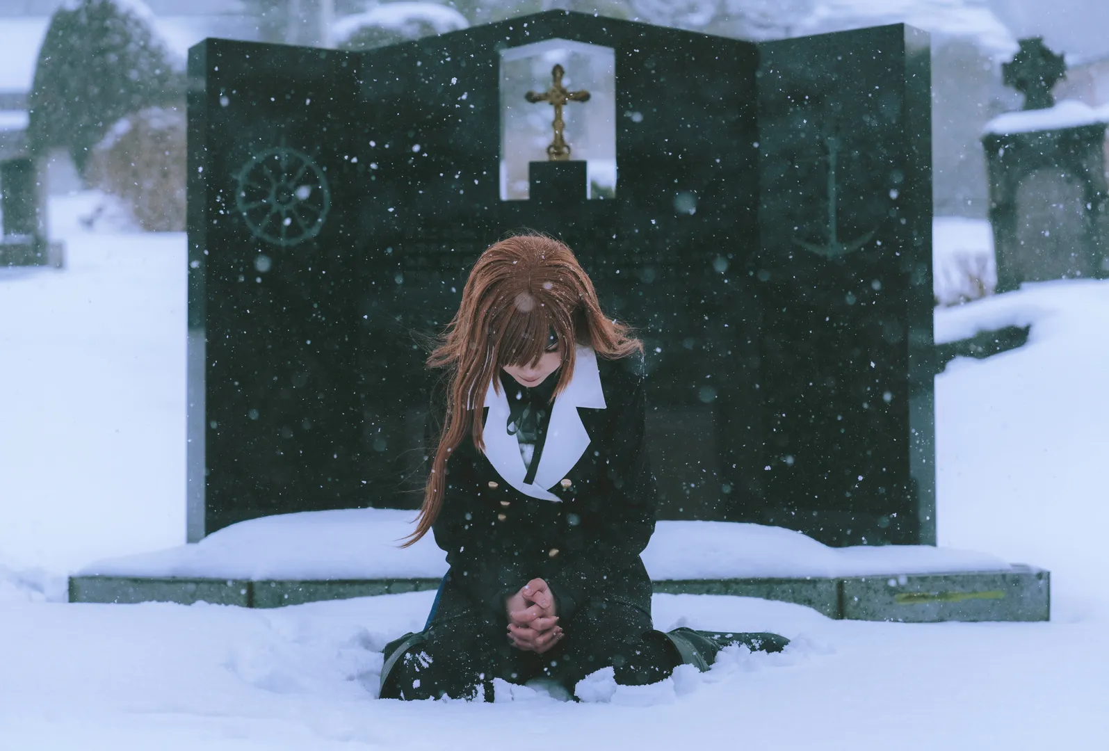 Fate/Grand Order, 雪景cosplay, FGOcos, 奥菲莉亚·法姆索罗涅cos, 冬装摄影 - 第3张