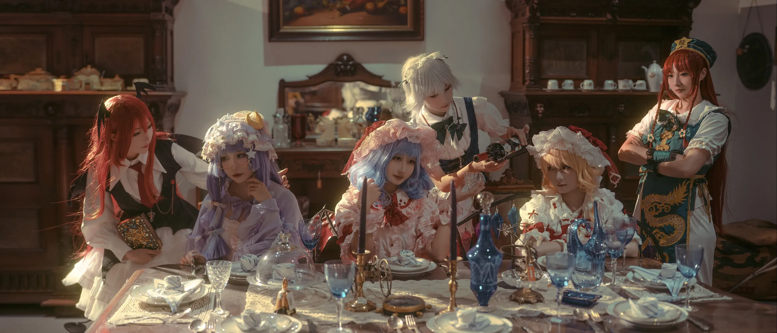 東方Project, レトロなドレス, 東方紅魔郷, 紅魔館コスプレ, メイド黒ストッキング - 2枚目