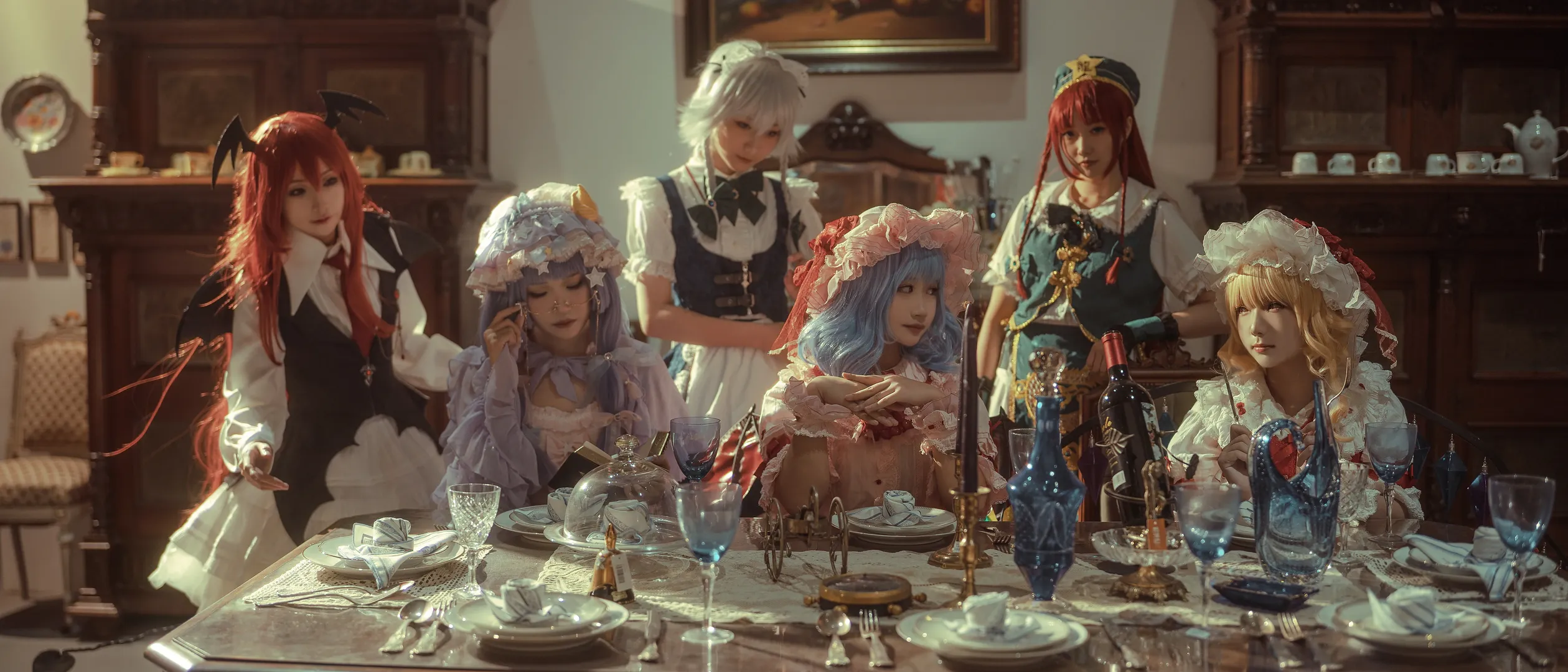 東方Project, レトロなドレス, 東方紅魔郷, 紅魔館コスプレ, メイド黒ストッキング - 3枚目