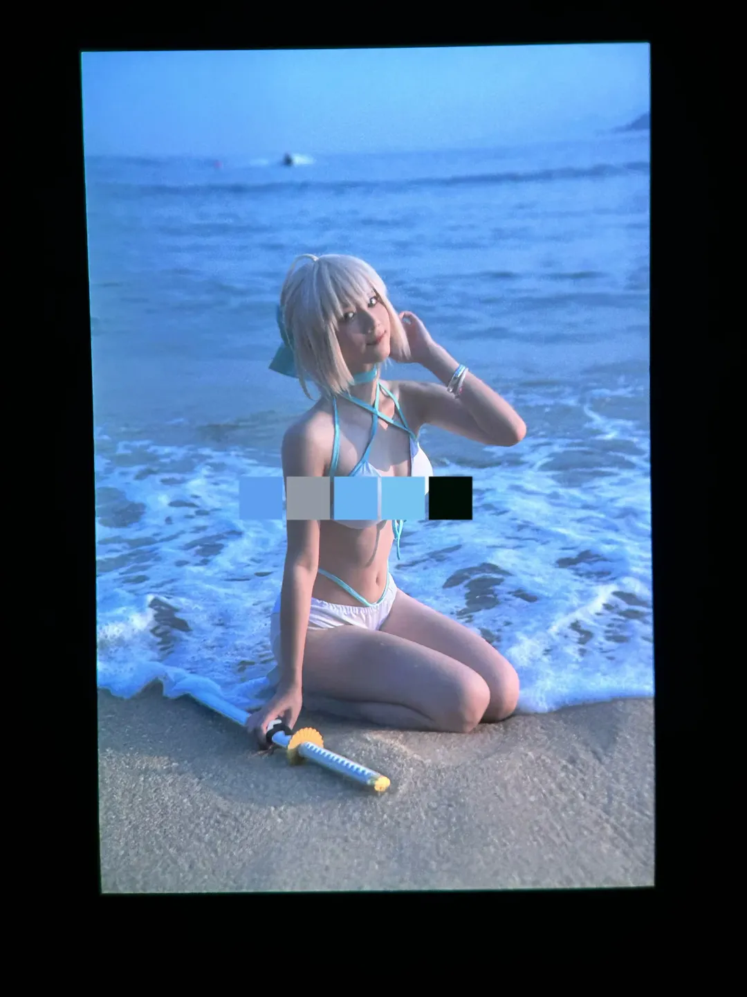 Fate/Grand Order, 泳装cosplay, 冲田总司cos, 夏日摄影, 深圳海边 - 第6张