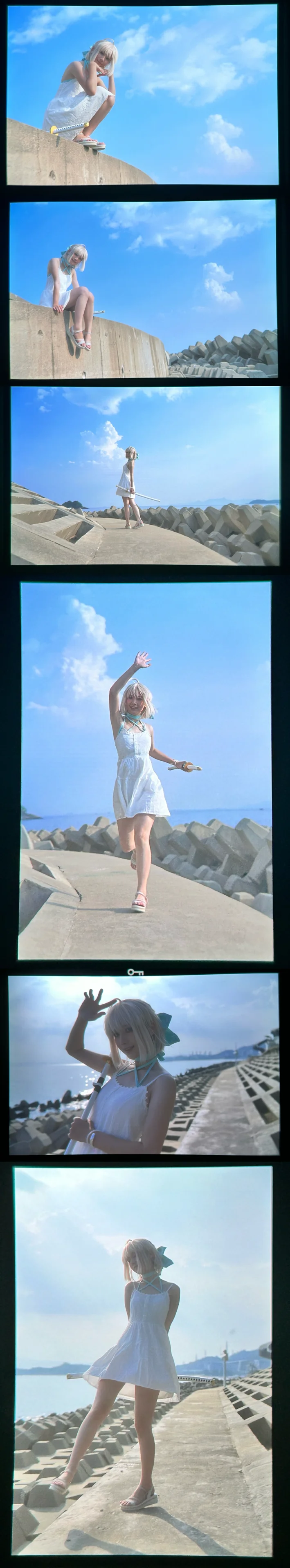 Fate/Grand Order, 泳装cosplay, 冲田总司cos, 夏日摄影, 深圳海边 - 第8张