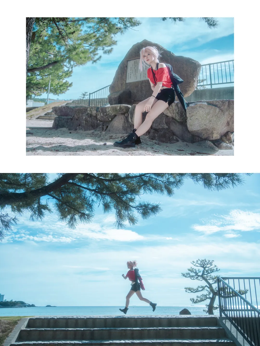 Fate/Grand Order, 圣地巡礼, 宫本武藏cos, 和歌山白滨, 夏日海边写真 - 第2张