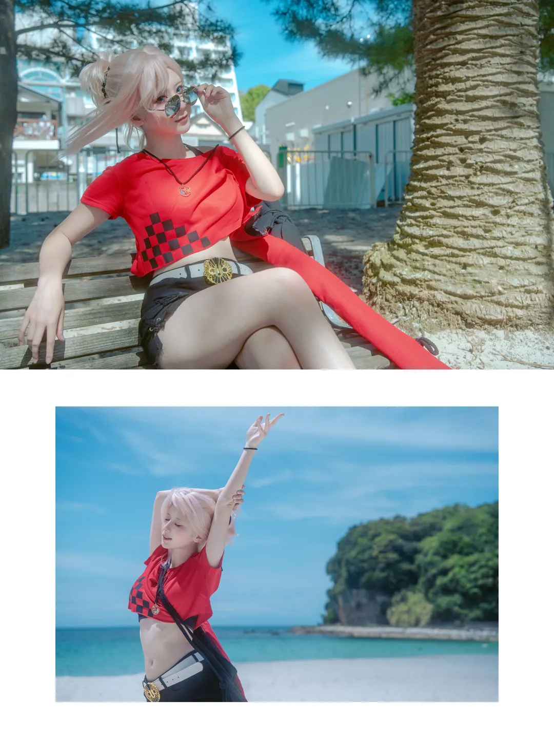 Fate/Grand Order, 圣地巡礼, 宫本武藏cos, 和歌山白滨, 夏日海边写真 - 第3张