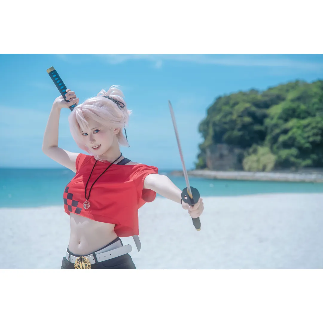 Fate/Grand Order, 圣地巡礼, 宫本武藏cos, 和歌山白滨, 夏日海边写真