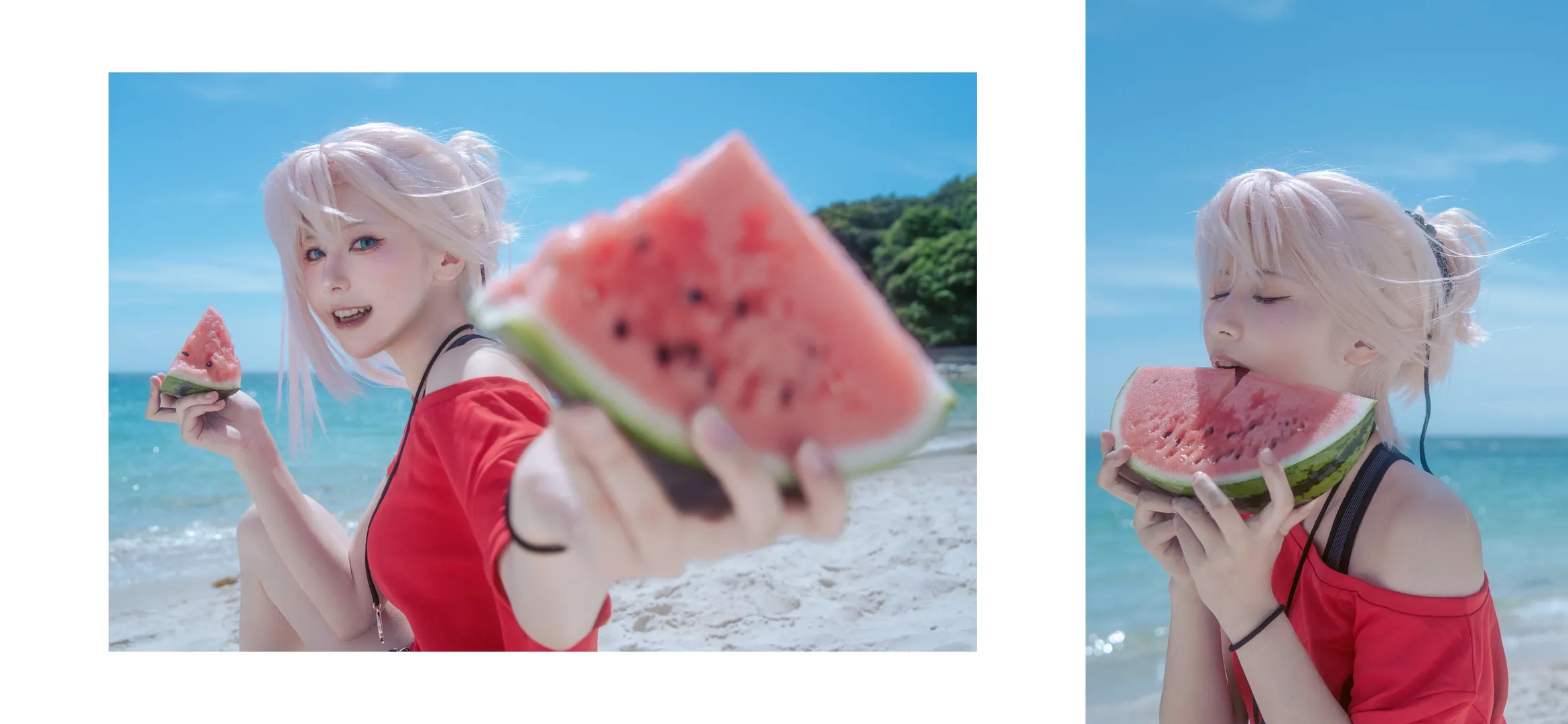 Fate/Grand Order, 圣地巡礼, 宫本武藏cos, 和歌山白滨, 夏日海边写真 - 第8张