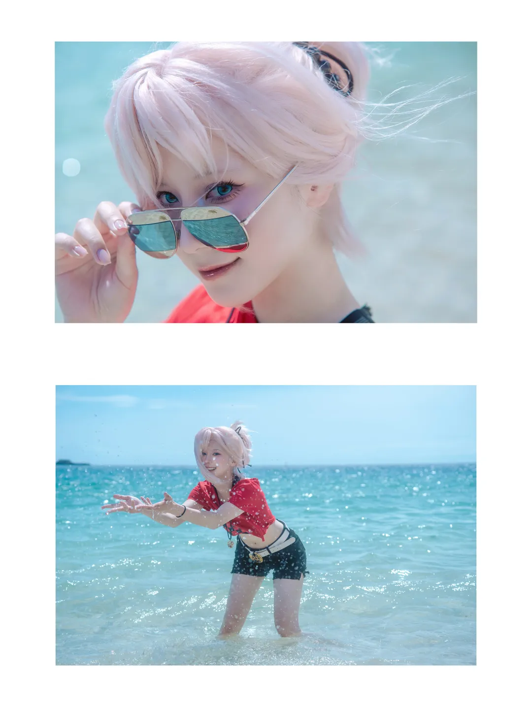 夏日写真, FGO, 海边外景, 宫本武藏cos, 白滨海滩 - 第3张