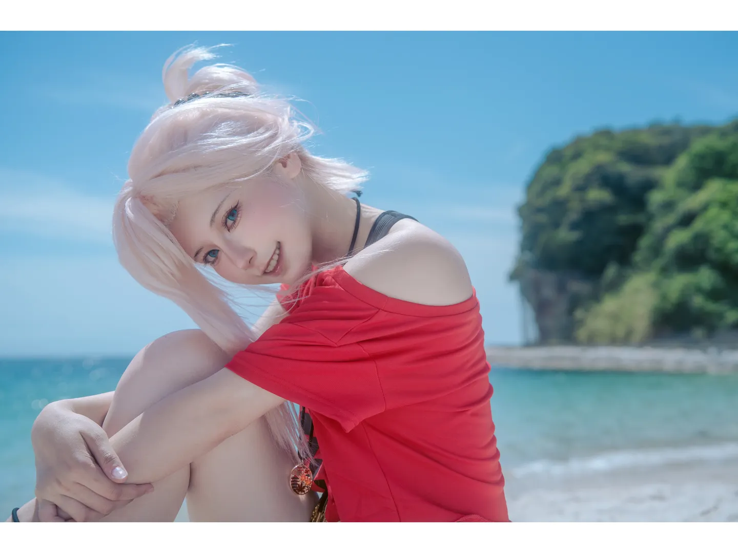 夏日写真, FGO, 海边外景, 宫本武藏cos, 白滨海滩 - 第5张