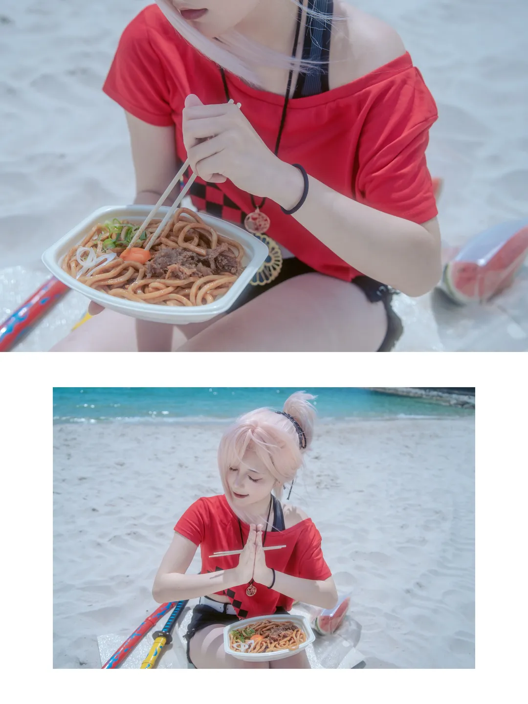 夏日写真, FGO, 海边外景, 宫本武藏cos, 白滨海滩 - 第8张