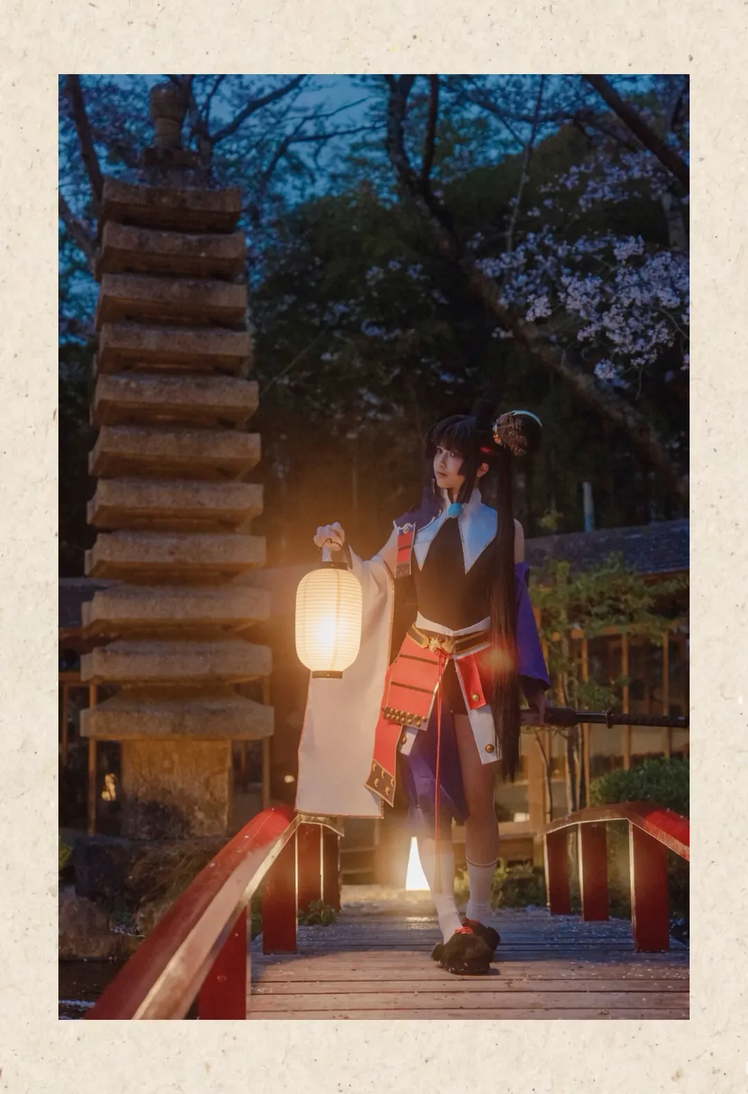 Fate/Grand Order, コスプレ撮影, ロングソックス コーデ, 牛若丸コスプレ, 和風庭園撮影 - 5枚目