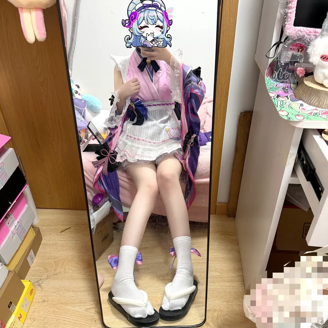 鏡面自拍, cosplay穿搭, 試衣分享, 夢見月瑞希cos, 和風女僕裝
