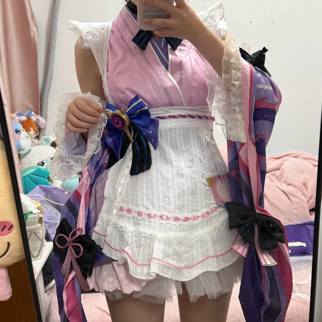 鏡面自拍, cosplay穿搭, 試衣分享, 夢見月瑞希cos, 和風女僕裝 - 第2張