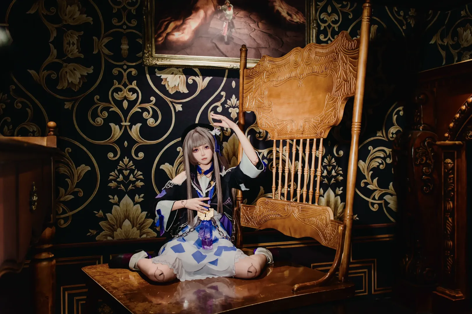 崩坏星穹铁道, 黑塔cos, cosplay摄影, 白丝穿搭, 大英图书馆展 - 第2张