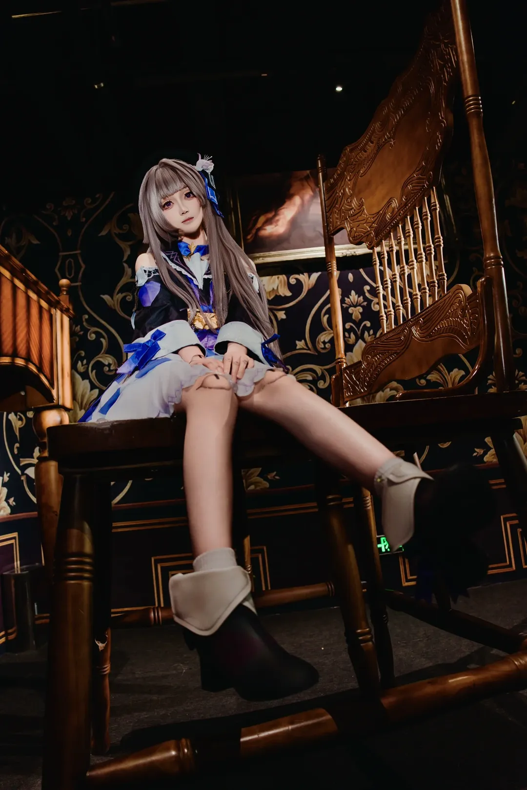 崩坏星穹铁道, 黑塔cos, cosplay摄影, 白丝穿搭, 大英图书馆展 - 第6张