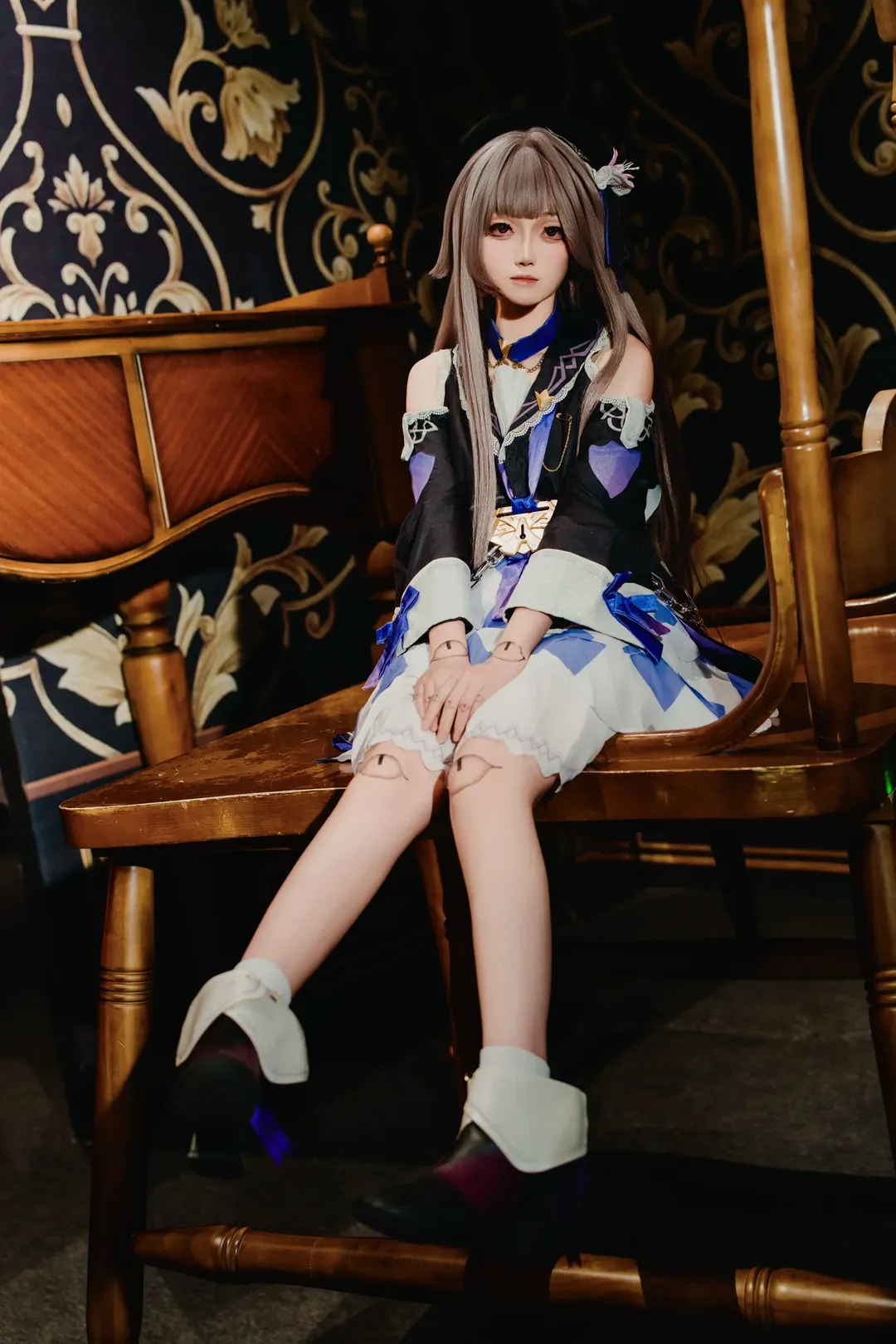 崩坏星穹铁道, 黑塔cos, cosplay摄影, 白丝穿搭, 大英图书馆展 - 第7张