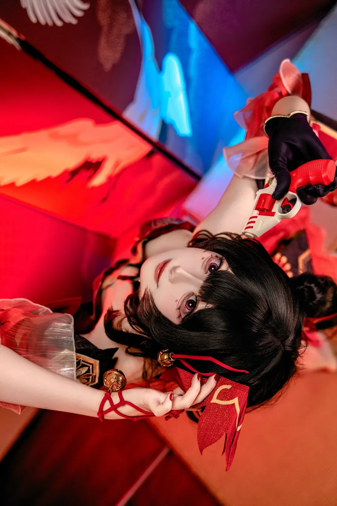 崩坏星穹铁道, 花火cos, cosplay摄影, 二次元Coser, 红蓝光影 - 第1张