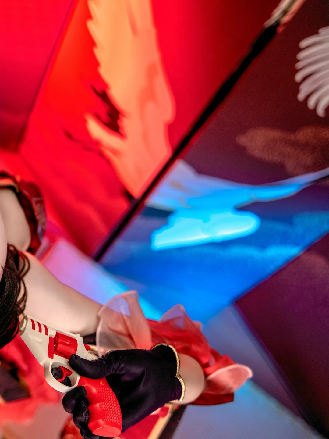 崩坏星穹铁道, 花火cos, cosplay摄影, 二次元Coser, 红蓝光影 - 第3张