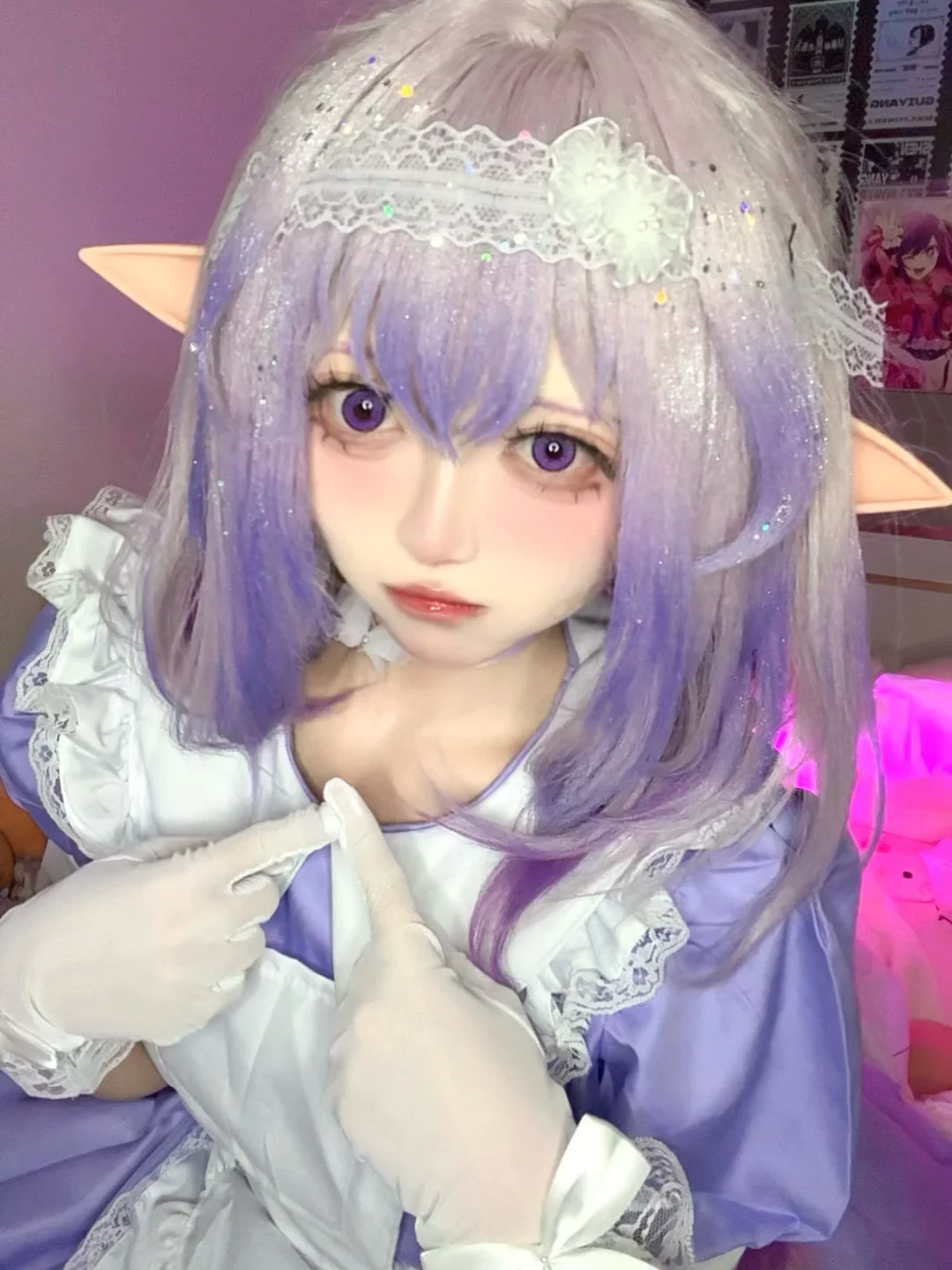 cosplay, 梦幻妆造, 崩坏星穹铁道, 遐蝶cos, 精灵耳女仆 - 第1张