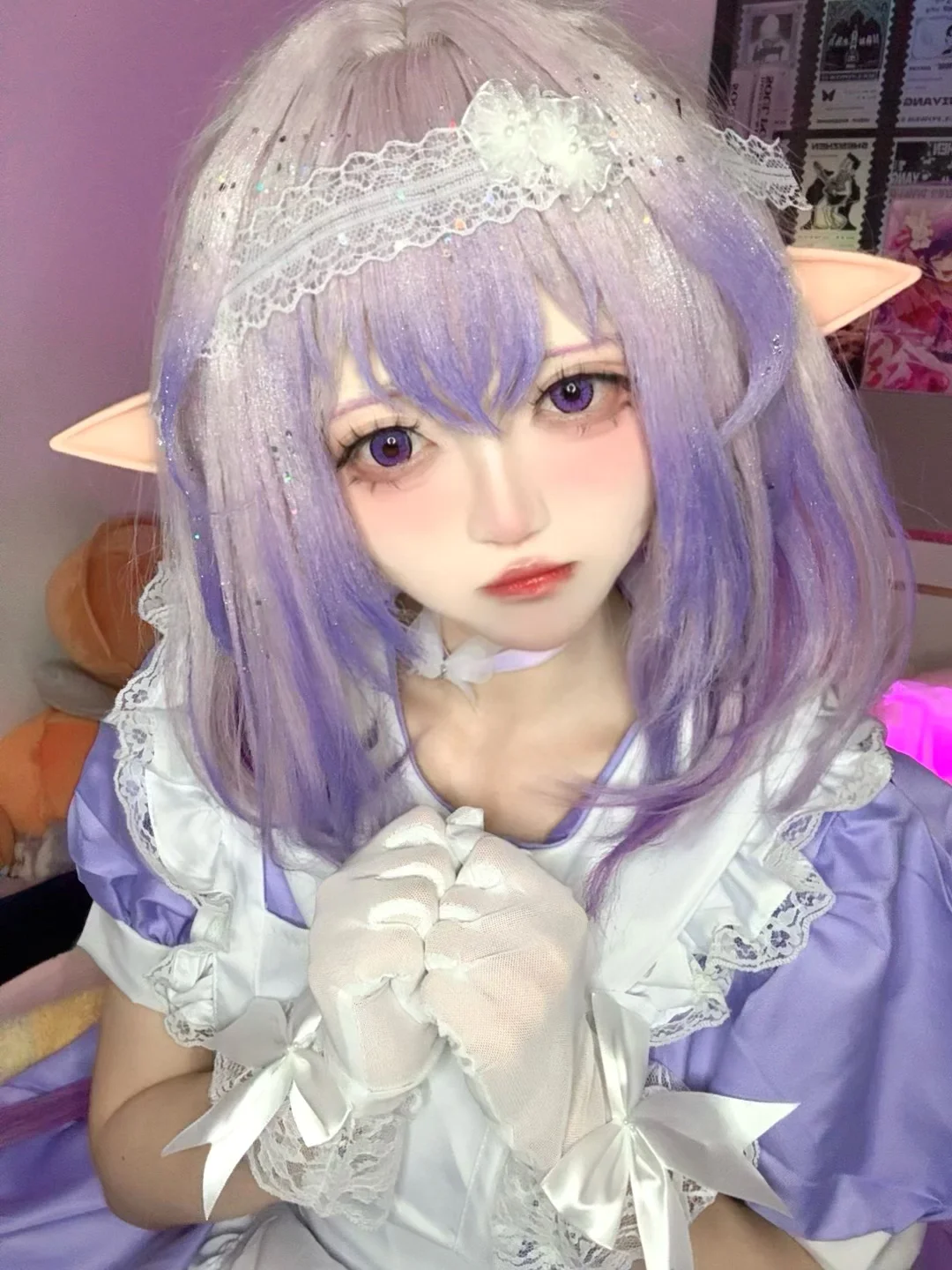 cosplay, Dreamy makeup and styling, Honkai: Star Rail, Castorice cosplay, Elf-eared maid