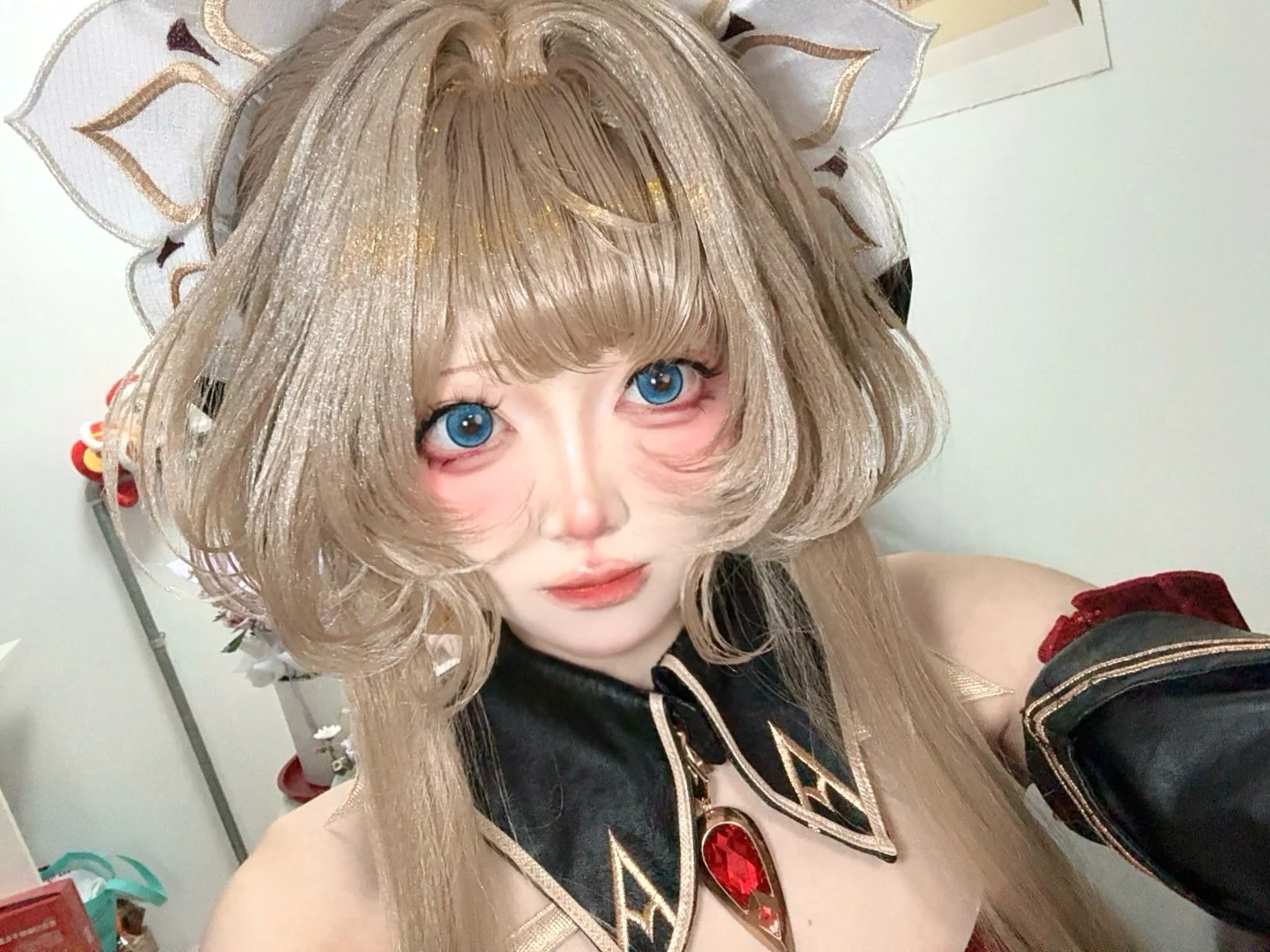 コスプレ, メイド服, 白ストッキング, ファンタジー風, 提灯の小道具 - 3枚目