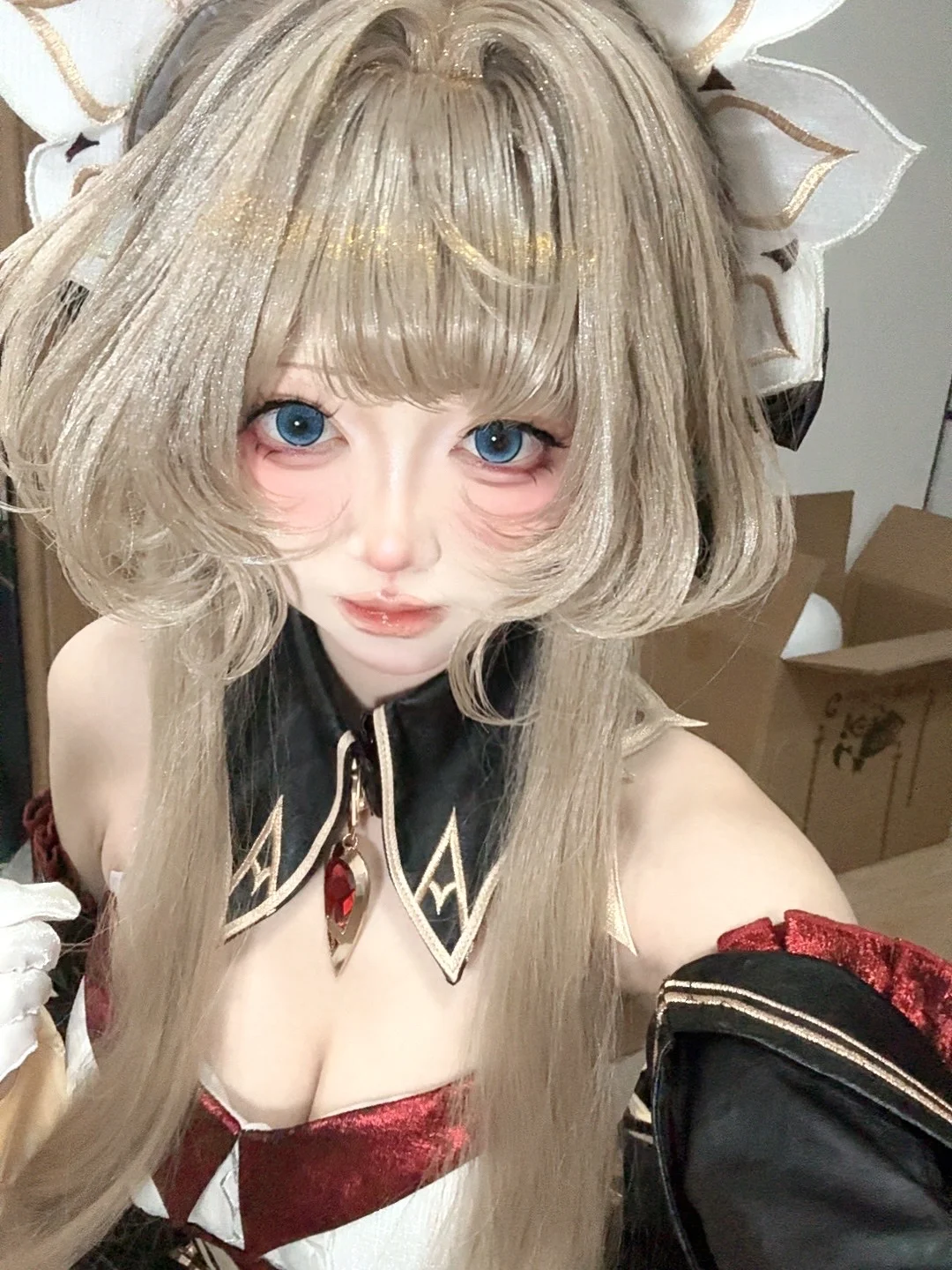 コスプレ, メイド服, 白ストッキング, ファンタジー風, 提灯の小道具 - 4枚目