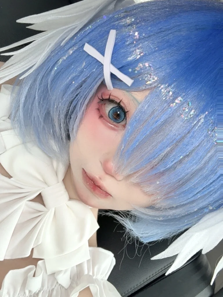 cosplay, 蕾姆cos, 從零開始的異世界, 藍髮造型, 天使風 - 第2張