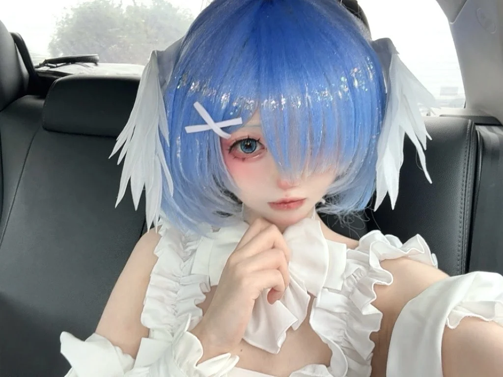 cosplay, Rem cosplay, Re:Zero - Starting Life in Another World, Blue hair style, Angelic style
