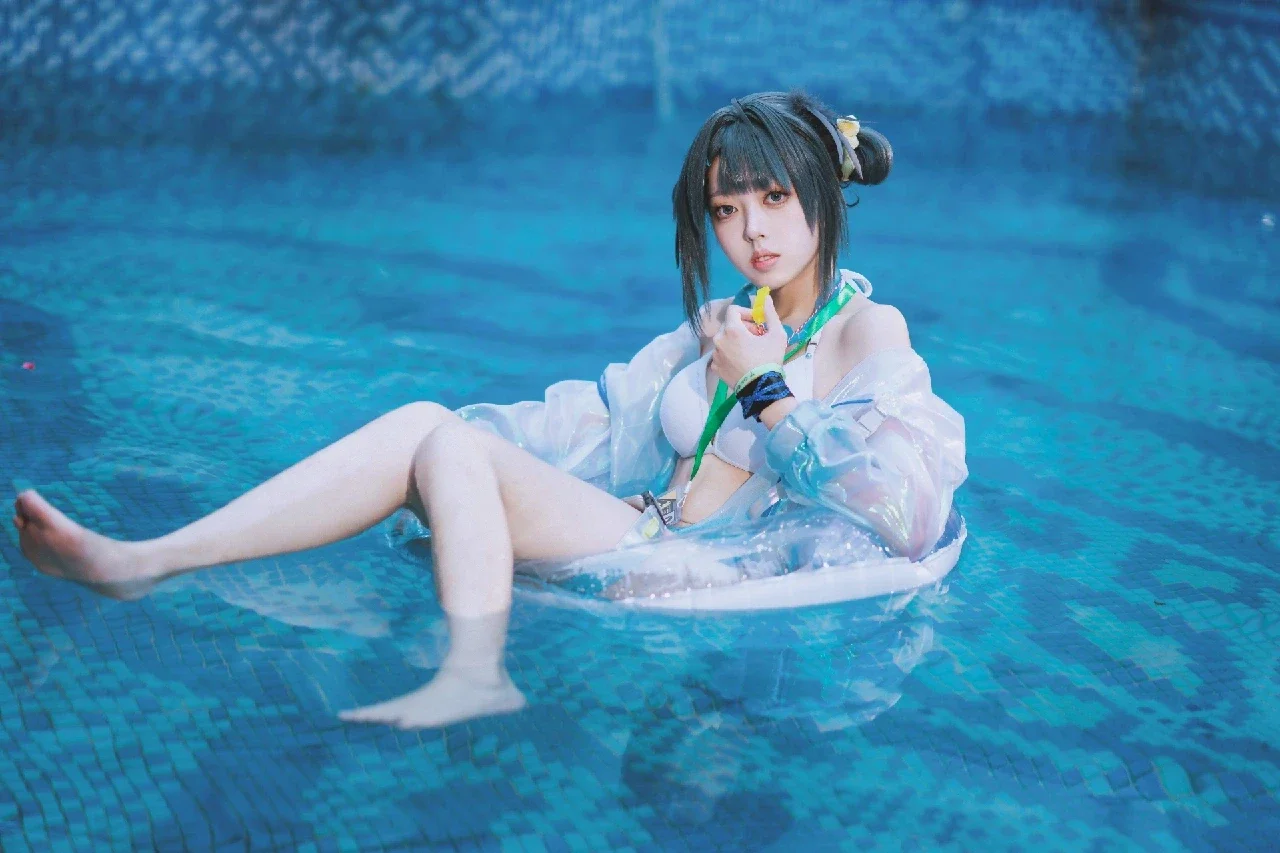 cosplay, 泳装, 明日方舟, 夏日写真, 羽毛笔cos - 第4张