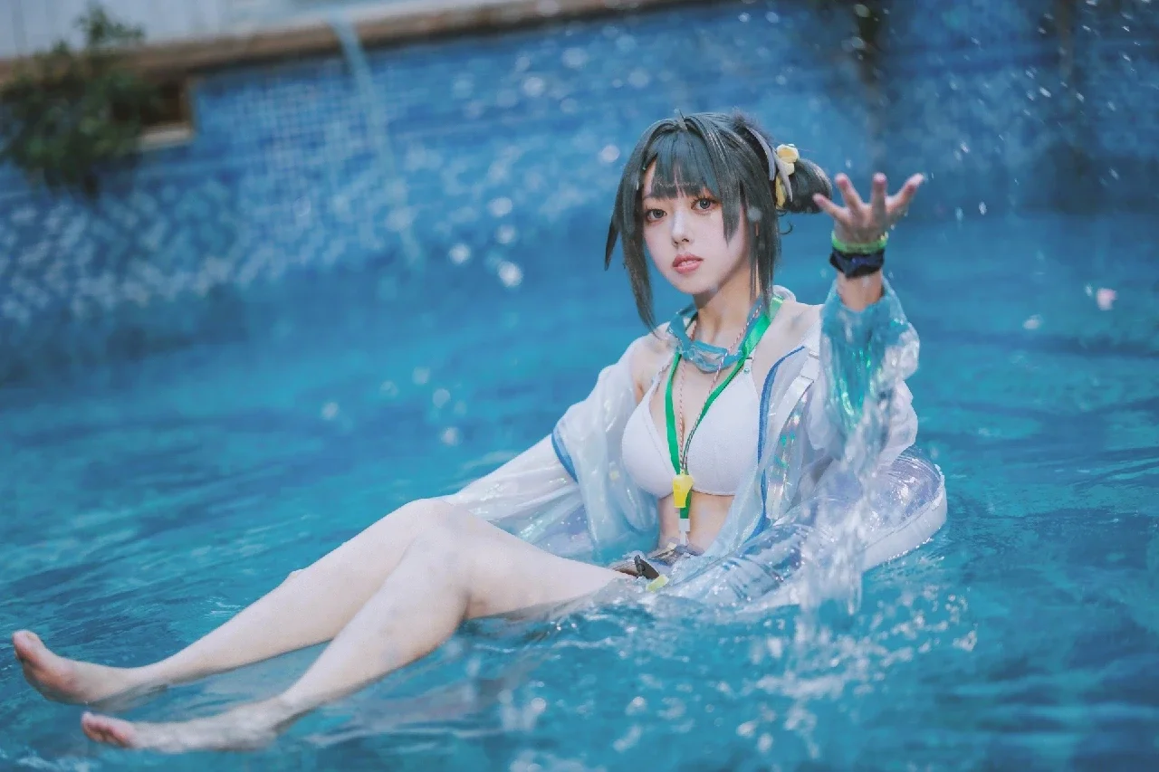 cosplay, 泳装, 明日方舟, 夏日写真, 羽毛笔cos - 第5张