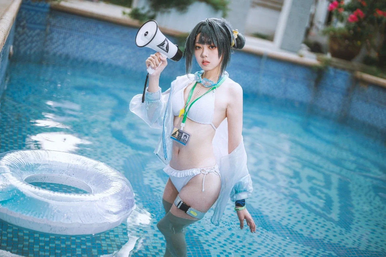 cosplay, 泳装, 明日方舟, 夏日写真, 羽毛笔cos - 第6张