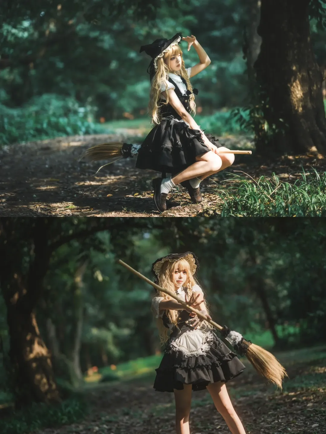 コスプレ, 二次元撮影, 東方Project, 霧雨魔理沙 コスプレ, 森のレトロ写真 - 1枚目