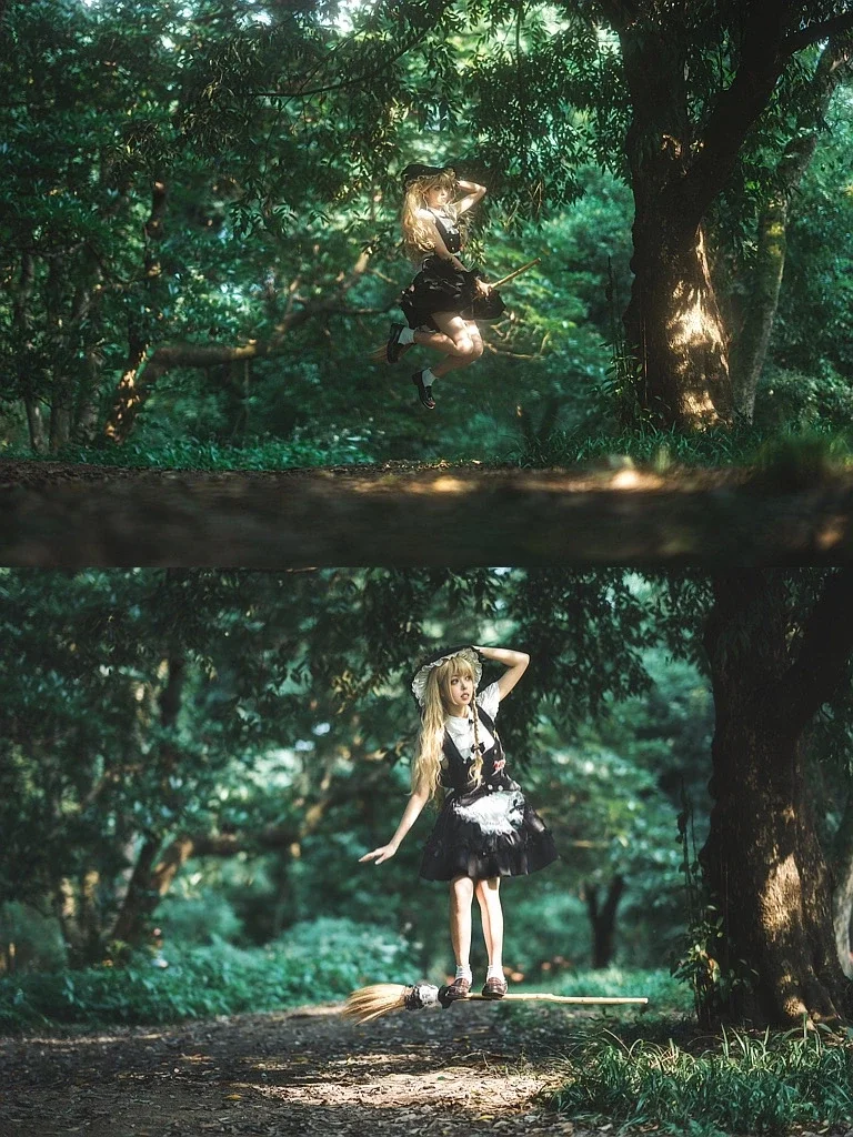 东方project, 雾雨魔理沙cos, cosplay摄影, 杭州约拍, 森林外拍 - 第4张