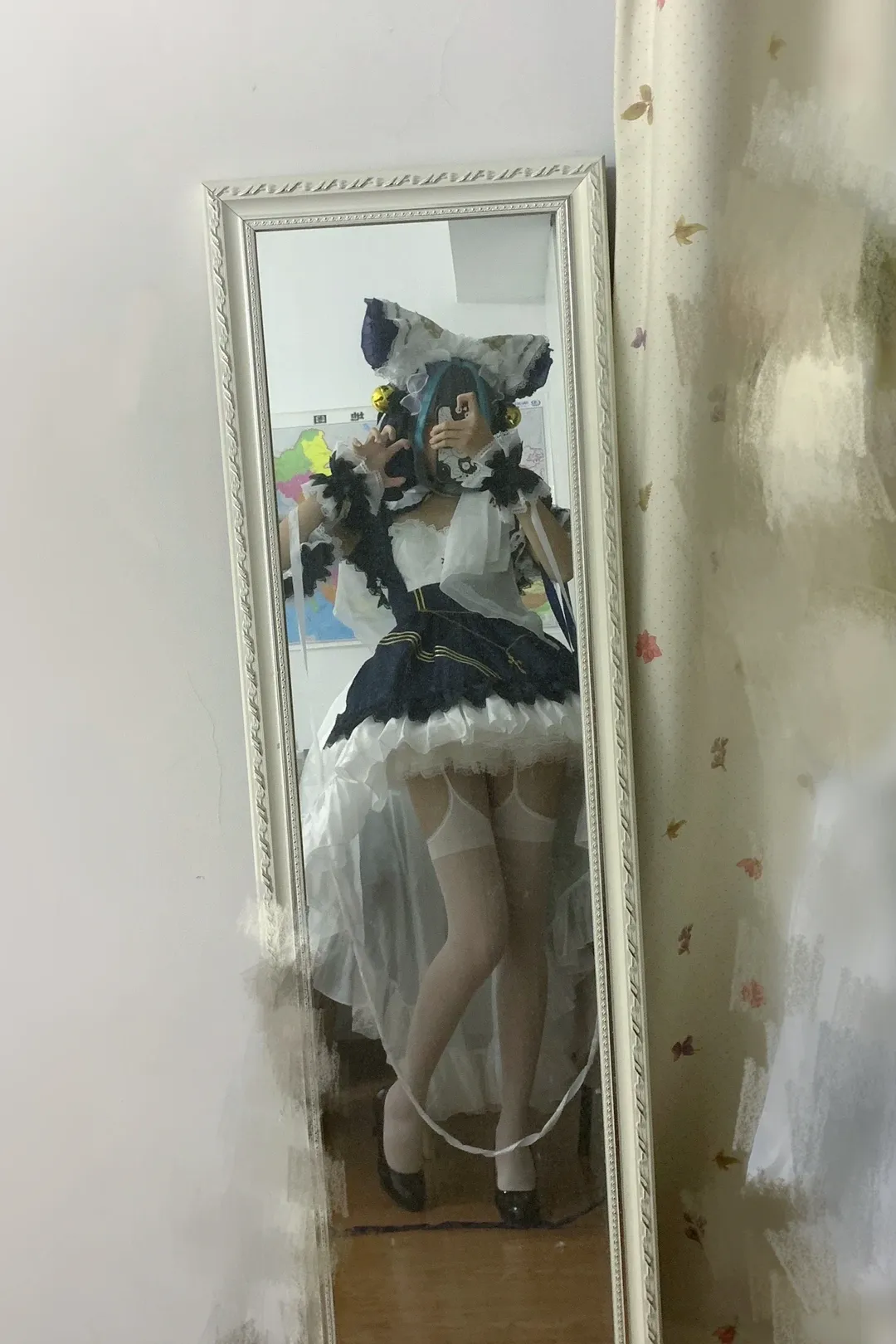 碧蓝航线, cosplay穿搭, 柴郡猫cos, 二次元试衣, 吊带丝袜