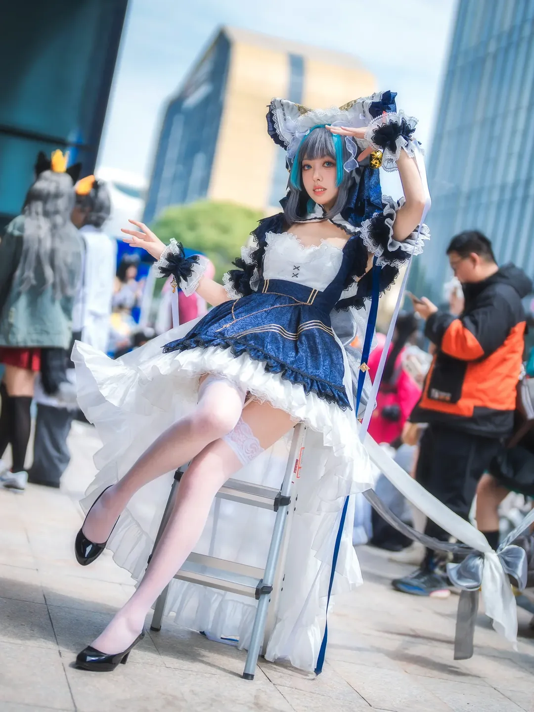 碧蓝航线, 漫展返图, 白丝, 柴郡猫cos, 杭州cosplay - 第1张