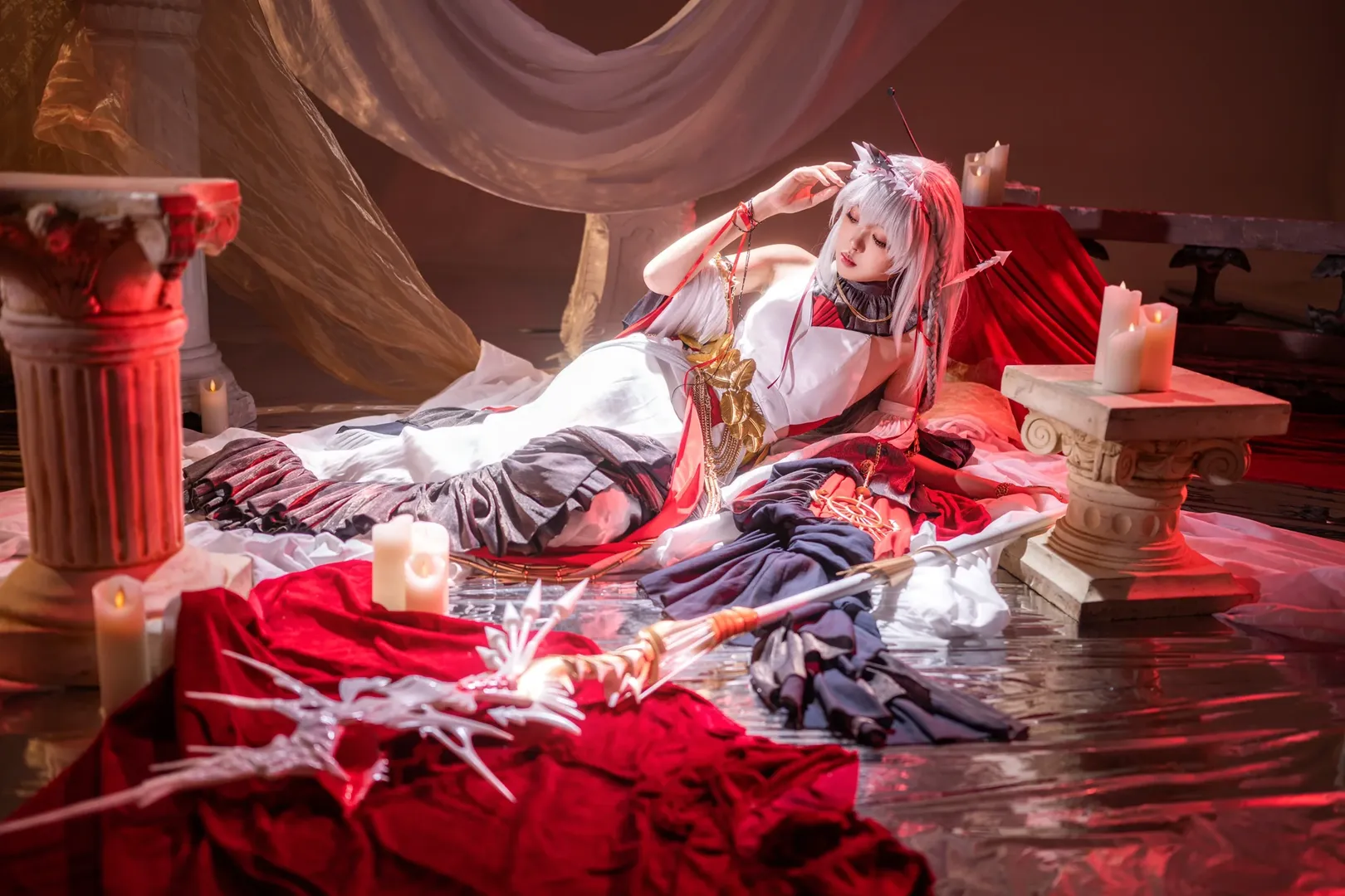 アークナイツ, コスプレ撮影, 雰囲気のある写真, 濁心スカジ コスプレ, 高質感スタイリング - 3枚目