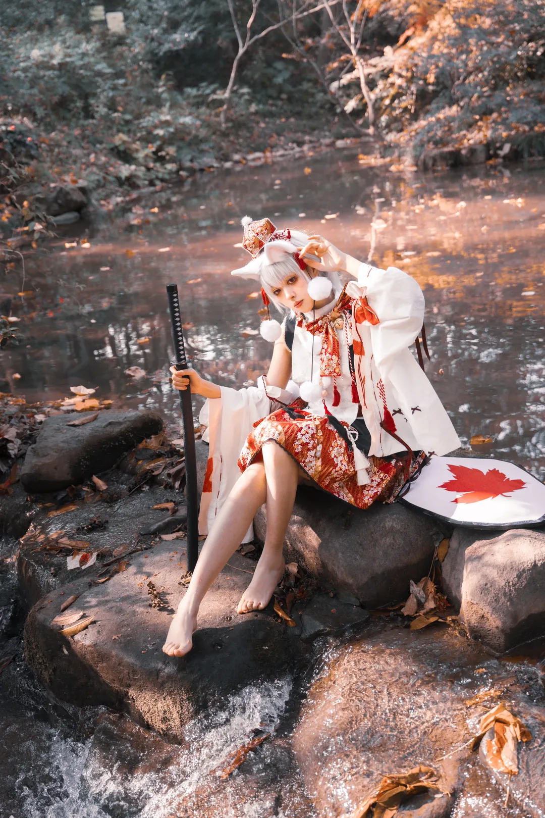 東方Project, コスプレシェア, 和風コーデ, 犬走椛 コスプレ, 秋の風景写真 - 1枚目