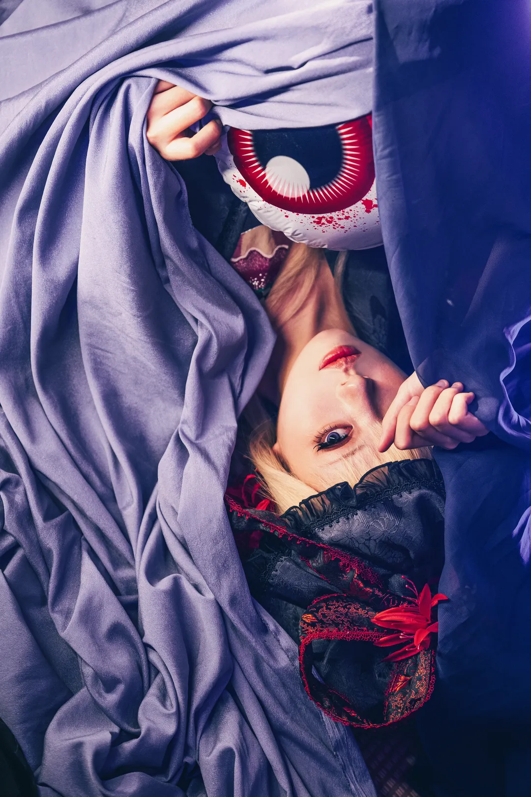 东方project, cosplay摄影, 暗黑风, 八云紫cos, 间隙妖怪