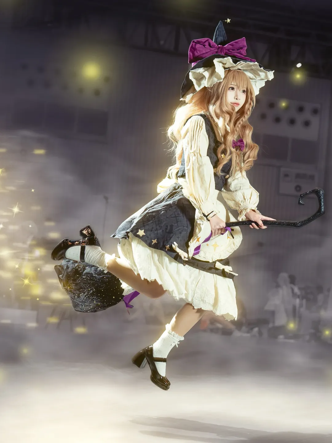 cosplay, 场照, 东方project, 魔理沙cos, 丝袜