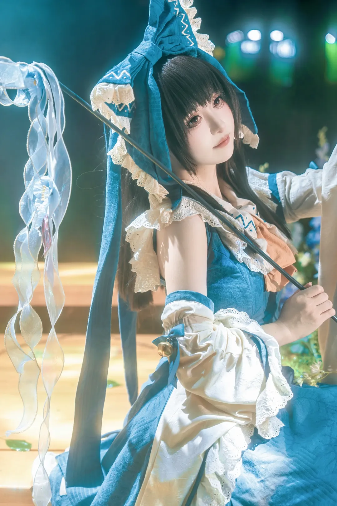 Reimu Hakurei Cosplay, Touhou Project, Aesthetic cosplay, White stockings, Outdoor forest - Image 1
