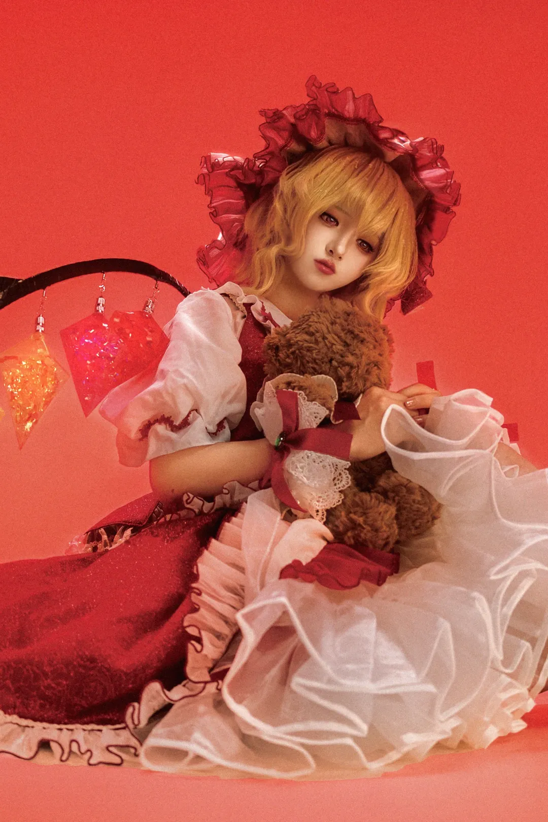 东方Project, 芙兰朵露cos, 白丝袜, 人偶妆, 洋娃娃 - 第3张